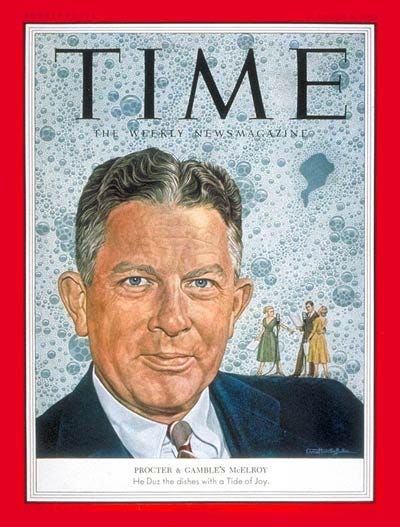 Original TIME magazine cover featuring Neil McElroy.